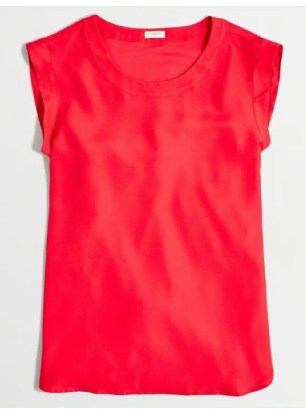 J.Crew Drapey Blouse Top Shirt Small Sleeveless Red Small Bright Poppy